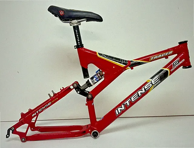 2001 Intense Tracer 18" C-T Aluminum Full Suspension Mountain Bike Frame Fox RL+