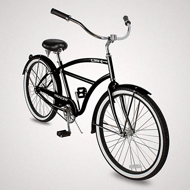 26 inch Mens Beach Cruiser Bike Single Speed Black Coaster Brake City Bicycle US