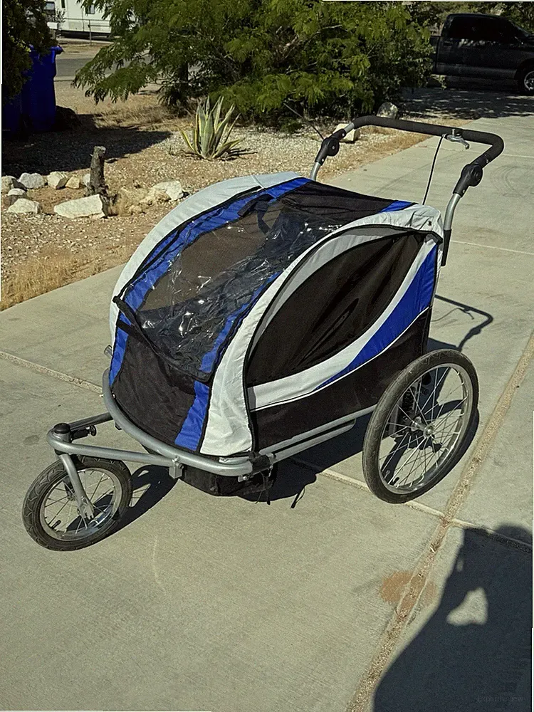 3-in-1 Child Bicycle Trailer For 2 Kids