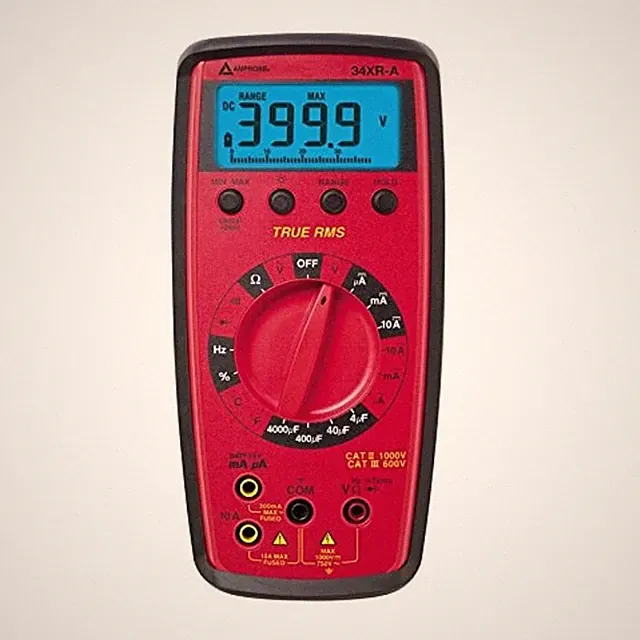 Amprobe 34XR-A Prof DMM True RMS with Temperature, Backlight & Autoranging Disp