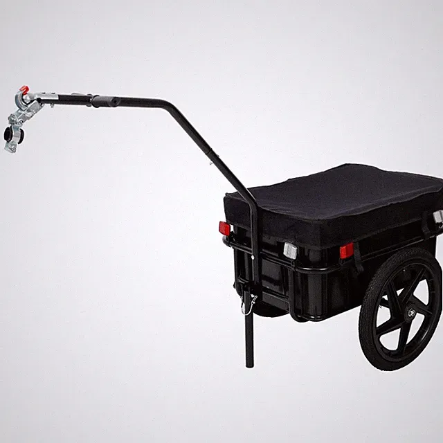 Bicycle Trailer,Bike Cargo Trailer w/ Support Bar,Waterproof Cover,Removable Box