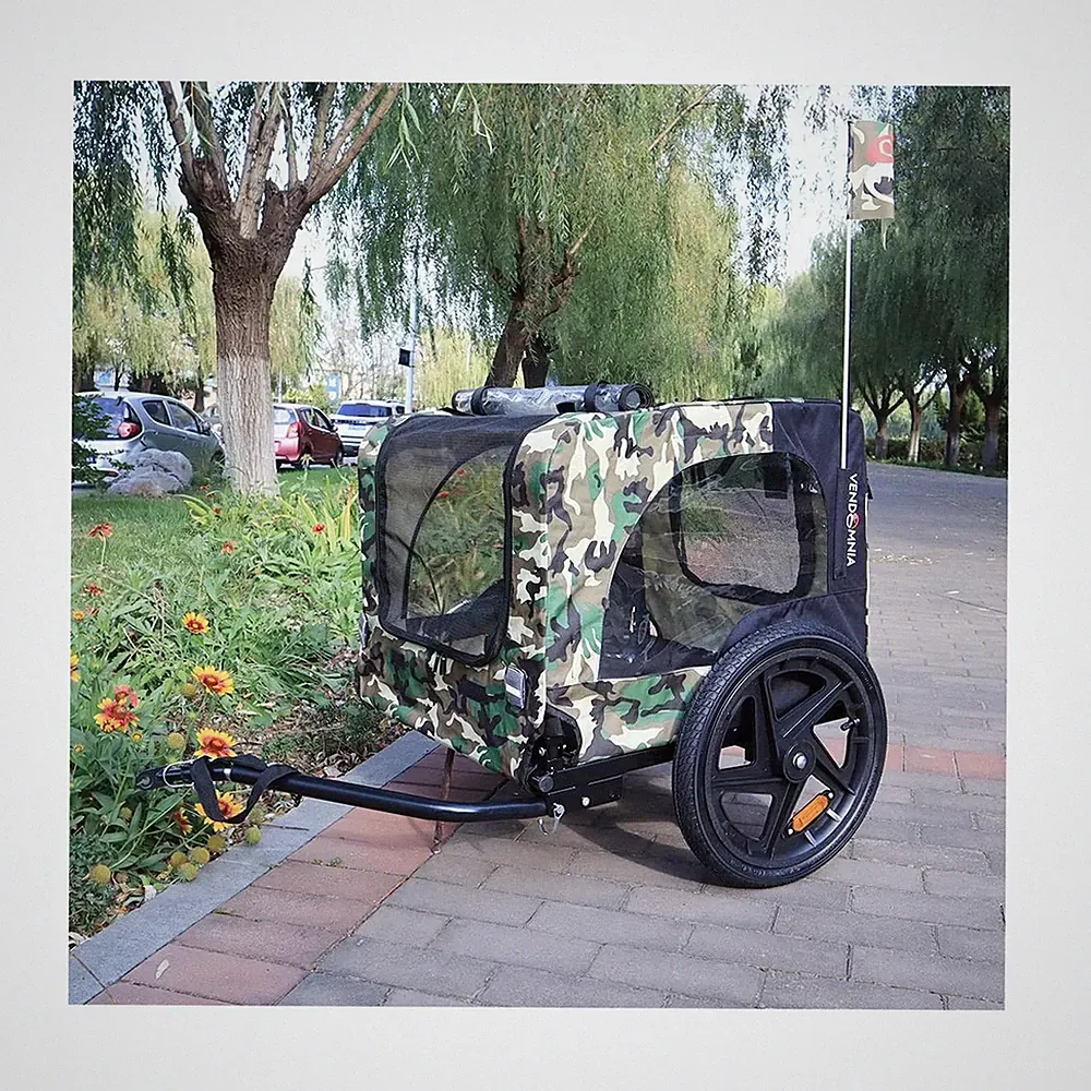 Bicycle Trailer for Pets, Bike Pet Trailer for 88lbs Small & Large Dogs, Fold...