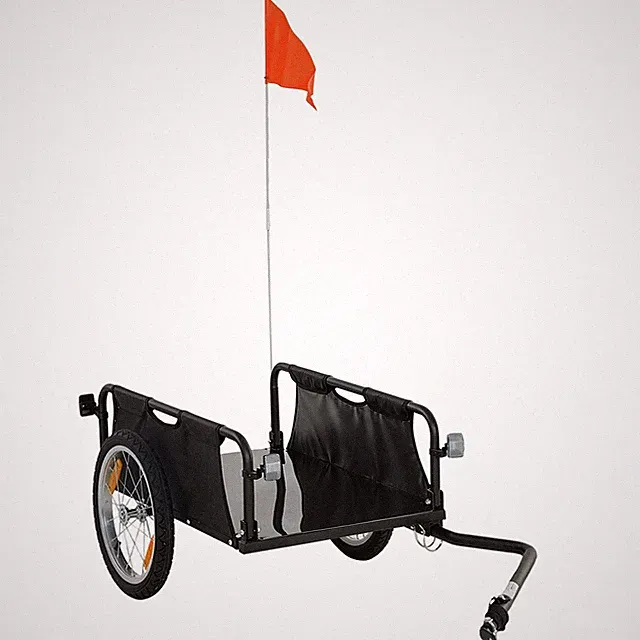 Bike Cargo Trailer with Quick Release 16" Wheels, Black