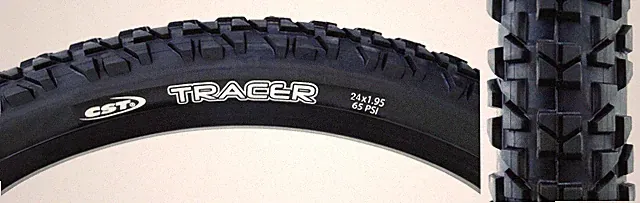 CST Premium Tracer 24 x 1.95 BMX Bike Tires Black Set of 2 New