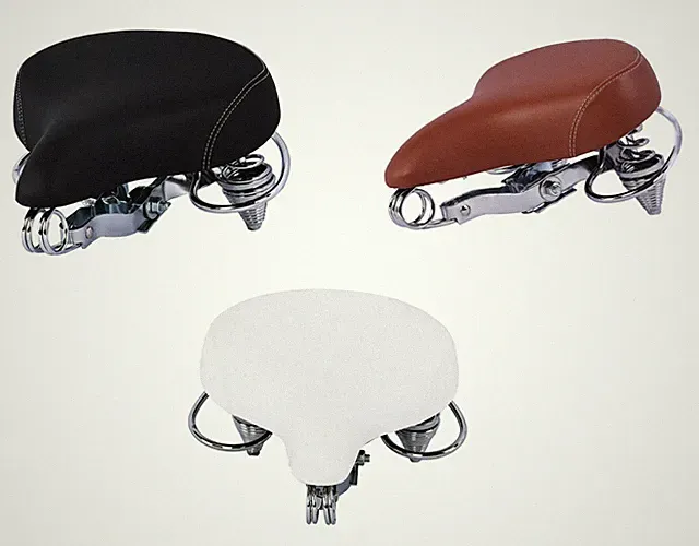 CUSTOM BICYCLE SADDLE Coil Spring Rear Guard CRUISER LOWRIDER black white brown
