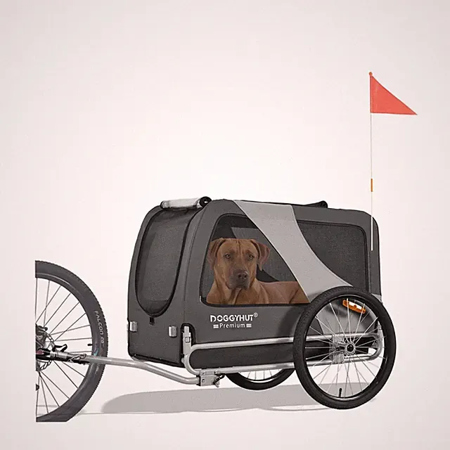 DOGGYHUT® Premium XL Pet Bike Trailer for Large Dog or Multiple Small Dogs