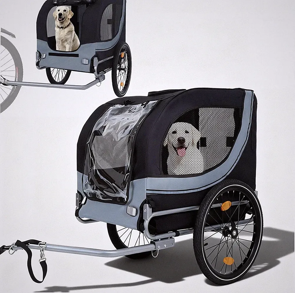 Heavy Duty Dog Bike Trailer for Large Dogs, 132 Lbs Pet Bicycle Carrier with Eas