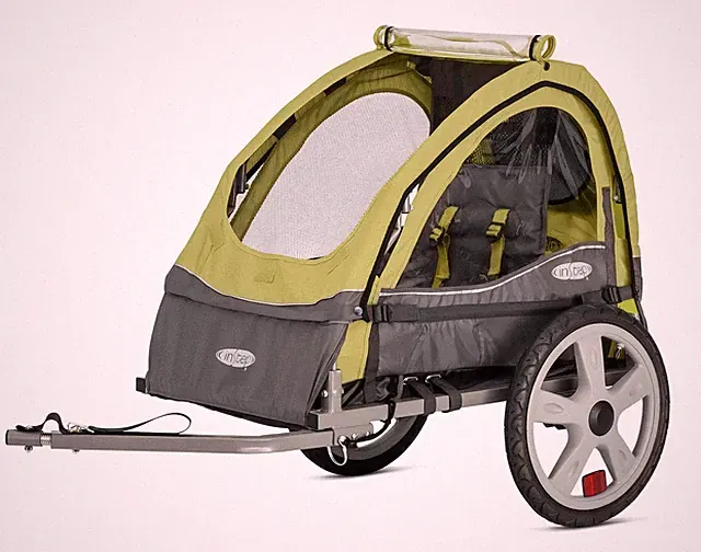 Instep Bike Trailer for Toddlers, Kids, Single and Double Seat, 2-In-1 Canopy Ca