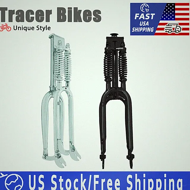 Tracer 1 in Dual Springer Threadless Bike Fork Disc Brake 20in 2.125 inch Tire