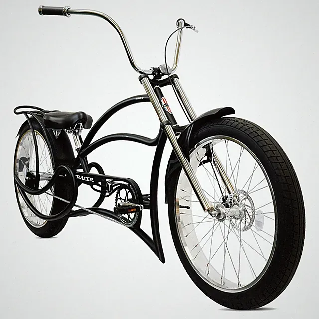 Tracer 26'' Stretch Cruiser Bike Disc/Coaster Brake Fat tire Matte Black for Men