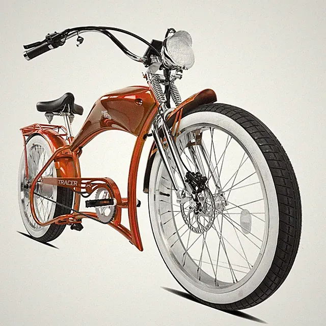 Tracer 800w Twenty5 26'' Chopper Motor EBike 48V 17.5AH 28mph Disc Brake for Men