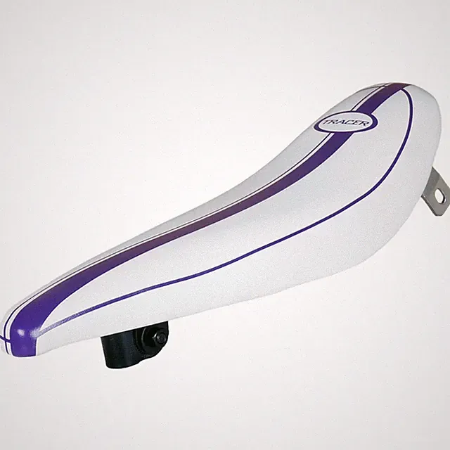 Tracer Banana Seat Whhite w/Purple Center for 20" Lowrider Cruiser Bikes