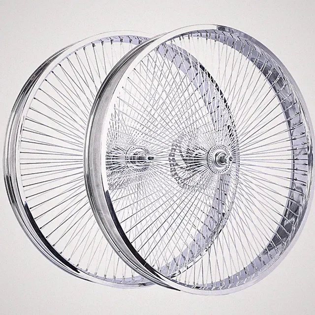 Tracer Chrome Fat Tires Rims Wheel Set 29"*4" Aluminum Coaster Brake 140 Spokes