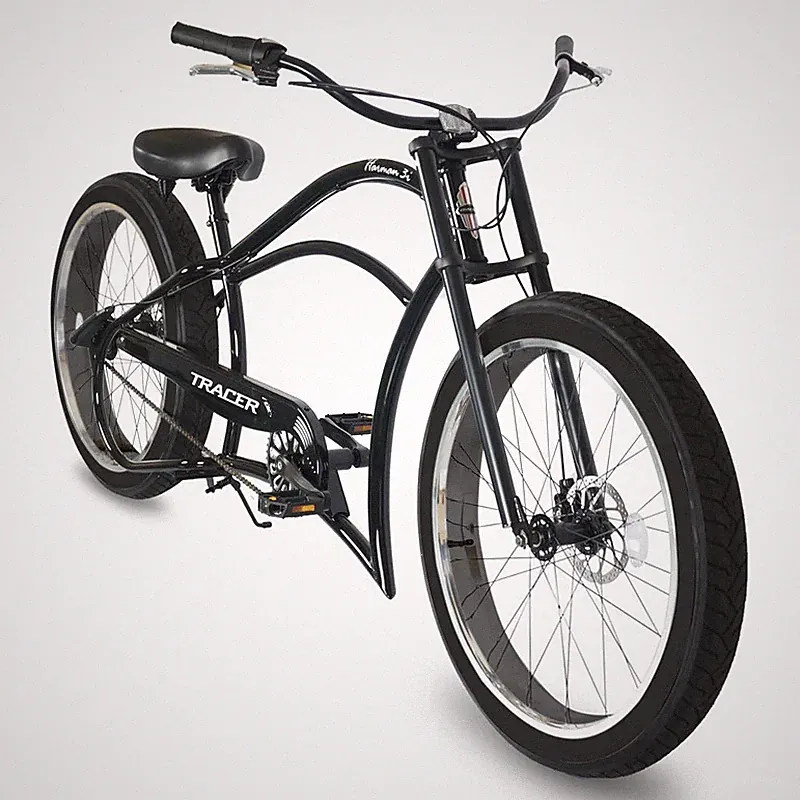 Tracer Harman 26'' Stretch Beach Cruiser Bike 3 Speed Fat Tire Bike Disc Brake