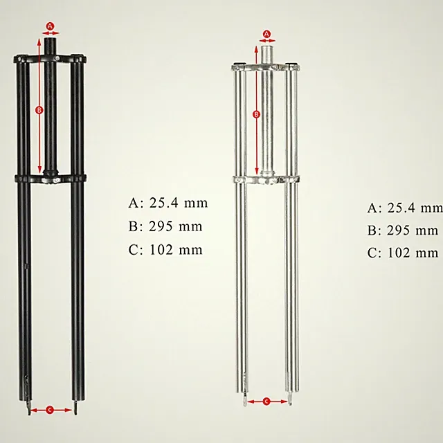 Tracer Triple Tree 1'' Bike Fork Threadless 25.4mm Disc Brake for 2.125" Tire