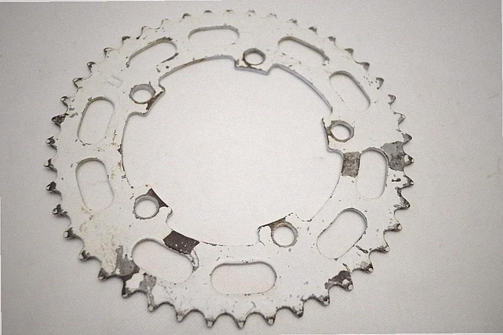 TRACER WHITE 44 TOOTH 5 ARM OLD SCHOOL BMX BICYCLE CHAINRING 110 MM BCD