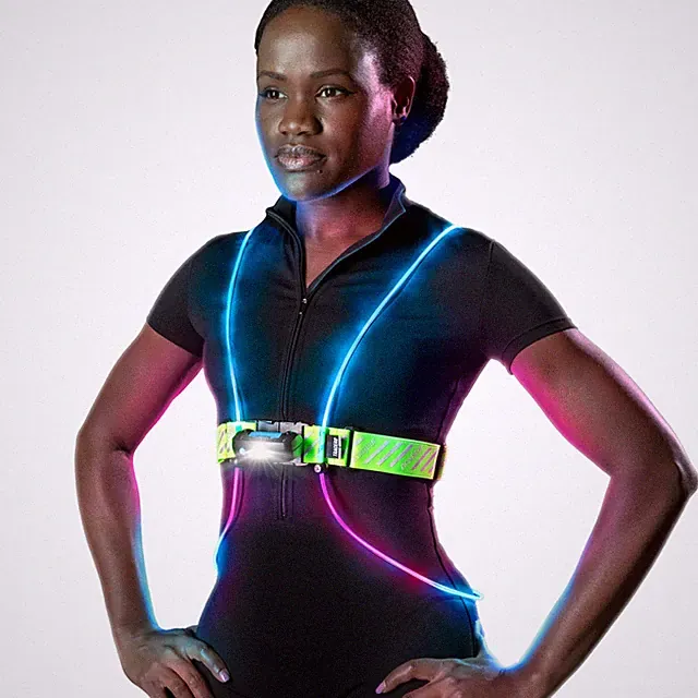 Tracer2 Multicolor Light Up and Reflective Running Vest with 500 Lumen Chest...