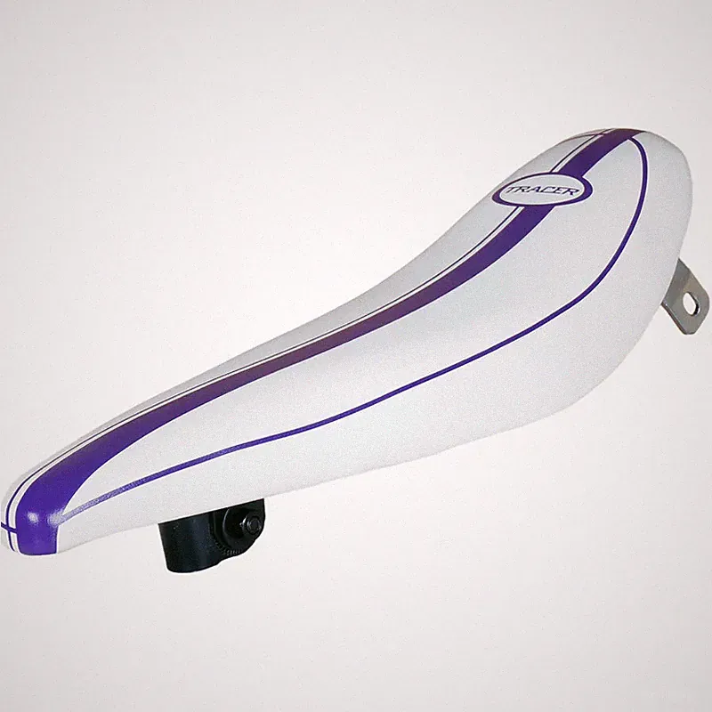 Vintage Bicycle Banana Seat White&Purple Classic Lowrider Bike Cushion Seat New