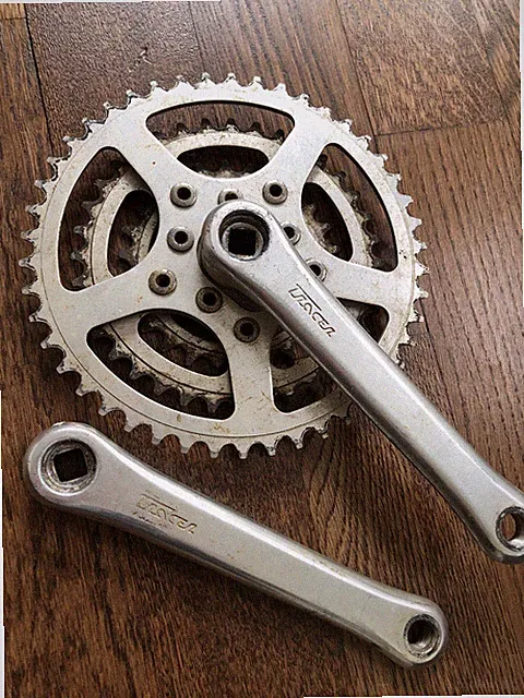 Vintage Tracer Crank Set TRIPLE 170 Klunker MTB Raleigh Mountain Tour 80s ATB